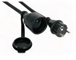 Perel Verl&auml;ngerungskabel 5 Meter H05rr-f 3g2.5 16 A 230 V 3680 W Gummi Schwarz Ip44