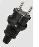 Cofi 1453 - Gummi-schutzkontakt-stecker, 2-polig