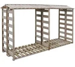 Vidaxl - Brennholz-lagerschuppen 300x90x176 Cm Kiefernholz Impr&auml;gniert