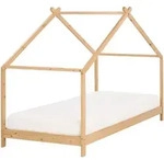 Holzbett Hellbraun Kiefernholz Hausform Mit Lattenrost 90 X 200 Cm Modernes...