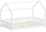 Ml-design Kinderbett Hausbett 120x200 Cm Mit Rausfallschutz, Dach & Lattenrost,