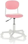 Kinderschreibtischstuhl / Kinderdrehstuhl Kiddy Base I Stoff Pink Hjh Office