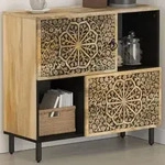 Vidaxl Beistellschrank 80x33x75 Cm Massivholz Mango