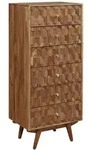Kommode Akazie 53x42x125 Natur Lackiert Mosayk 108
