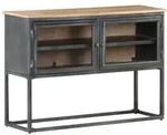 Sideboard Grau 100x30x70 Cm Massivholz Akazie Vidaxl