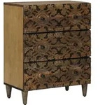 Vidaxl Storage Sideboard 60 X 33 X 75 Cm Solid Mango Wood Brown