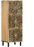 Vidaxl Beistellschrank 40x33x110 Cm Massivholz Mango