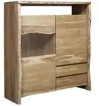 Highboard Akazie 131x45x147 Natur Lackiert Pure Acacia 703