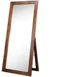Massivmoebel24 - Standspiegel Akazie 75x3x175 Nougat Lackiert Oxford 319