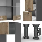 Vicco - K&uuml;chenzeile R-line, Artisan-eiche/goldkraft Eiche, 350 Cm Mit...