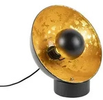 Industrielle Tischlampe Schwarz Mit Goldener Innenseite - Magna Eglip