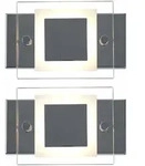 Wandleuchte Badezimmer Badezimmerleuchte Wand Wandlampe Flur Glas Chrom, Ip44, 1x Led