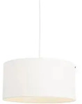 Moderne H&auml;ngelampe Wei&szlig; Mit Wei&szlig;em Schirm 50 Cm - Combi 1