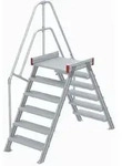 Euroline 512 &Uuml;berstieg 60&deg; 1000mm Stufenbreite 2x6 Stufen Alu Gerieft