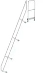 G&uuml;nzburger Steigtechnik - Zweiter Handlauf F&uuml;r Treppe Mit Plattform 60&deg; Mit 13