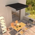 Einziehbare Markise Handbetrieben 300 X 250 Cm Anthrazit Vidaxl