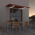 Automatisches Markise Mit Windsensor/led 350x250 Cm Orange/braun