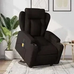 Elektrischer Massagesessel Mit Aufstehhilfe Dunkelbraun Stoff - Vidaxl