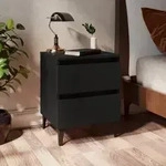 Nachttische 2 Stk. Schwarz 40x35x50 Cm Holzwerkstoff Vidaxl