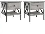 Nachttische 2 Stk. Grau Sonoma 40x42x45 Cm Holzwerkstoff - Vidaxl