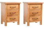 Nachttische 2 Stk. 40x30x54 Cm Massivholz Eiche Vidaxl