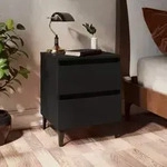 Nachttisch Schwarz 40x35x50 Cm Holzwerkstoff Vidaxl