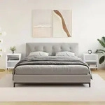 Prolenta Premium Nachttische 2 Stk. Hochglanz-wei&szlig; 40x30x50 Cm