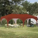 Vidaxl Pop-up Party Tent 575 X 288 X 245 Cm Terracotta Oxford Fabric