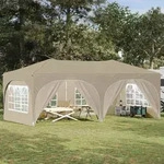 Vidaxl Pop-up Party Tent 575 X 288 X 245 Cm Cream Oxford Fabric