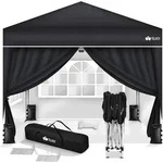 Pavillon 3x3m Anthrazit - Mit 4 Seitenteilen Wasserdicht Pop-up Faltpavillon