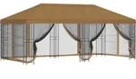 Pavillon Mit Seitenw&auml;nden 6 X 3 M Beige Polyester Und Stahl 190 Vidaxl
