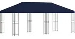 Pavillon Mit Seitenw&auml;nden 6 X 3 M Blau Polyester Und Stahl 190 Vidaxl