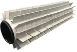 Graue Om-line-pvc-b&uuml;rste - Dolphin - 6130000