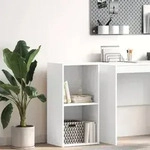 B&uuml;cherregal 2 F&auml;cher Wei&szlig; 40x30x76,5 Cm Holzwerkstoff Vidaxl