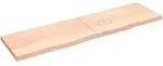 Wandregal 220x60x(2-6) Cm Massivholz Eiche Unbehandelt Vidaxl