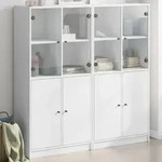 Vidaxl - B&uuml;cherschrank Mit T&uuml;ren Wei&szlig; 136x37x142 Cm Holzwerkstoff