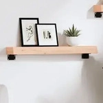 Wandregal 60x10x6 Cm Massivholz Eiche Unbehandelt Vidaxl