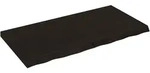 Wandregal Dunkelbraun 120x60x(2-6)cm Massivholz Eiche Behandelt - Vidaxl