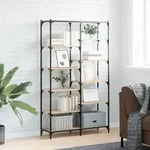 Vidaxl - B&uuml;cherregal Sonoma Eiche 100x32x170 Cm Holzwerkstoff Und Eisen