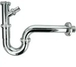 Tecuro - R&ouml;hrensiphon Mit Ger&auml;teanschluss F&uuml;r Waschbecken 1 1/4 Zoll -