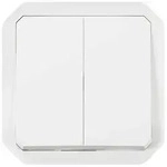 Doppel Schalter Legrand Plexo 55 Wei&szlig; 10 Ampere