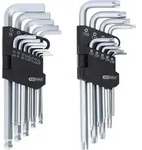 Winkelstiftschl&uuml;ssel-satz, Torx, Innensechskant, 22-tlg