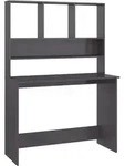 Schreibtisch Mit Regalen Hochglanz-grau 110x45x157 Cm Vidaxl