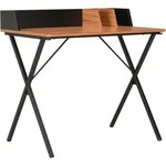 Schreibtisch Schwarz Und Braun 80x50x84 Cm - Vidaxl
