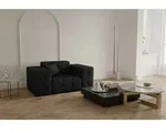 Sessel Designersessel Chantal In Stoff Opera Velvet Schwarz