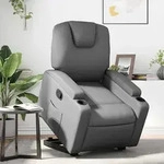 Relaxsessel Mit Aufstehhilfe Grau Kunstleder - Vidaxl