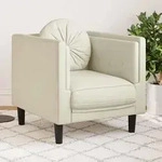 Vidaxl Sessel Mit Kissen Creme Samt