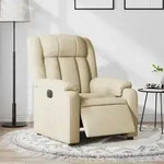 Relaxsessel Elektrisch Creme Stoff Vidaxl