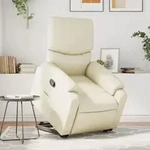 Relaxsessel Mit Aufstehhilfe Creme Kunstleder Vidaxl