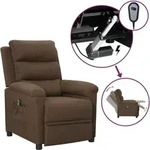 Relaxsessel Elektrisch Braun Stoff Vidaxl